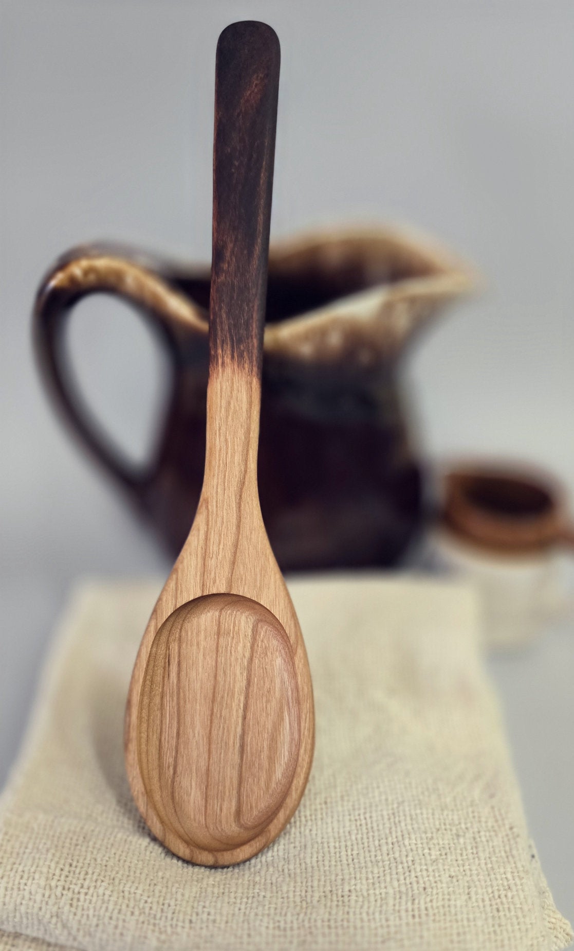 Classic Wooden Spoon - Handmade Cherry Wood Kitchen Utensil